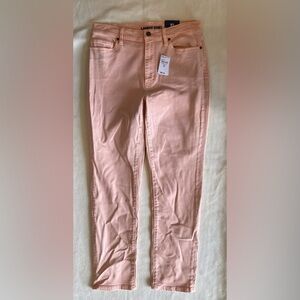 NWT Lands End High Rise Slim Leg Peach Jeans